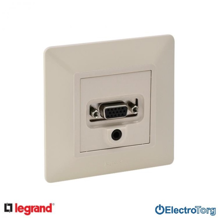 купить купить Розетка HD15-Jack 3,5мм для передачи видеосигнала в сборе Valena LIFE Legrand  