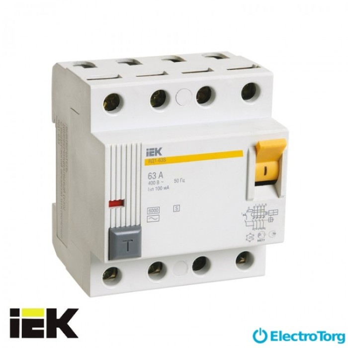 купить купить  УЗО ВД1-63S 4Р 25А 300мА ИЭК (IEK)  
