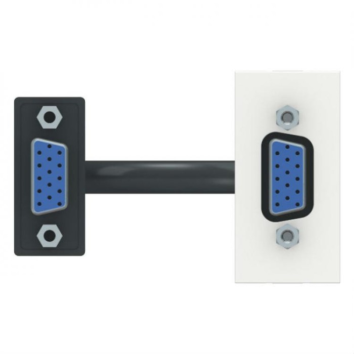 купить купить Розетка HD15 female (VGA) 1 модуль белый Unica New Schneider Electric (Шнайдер Электрик)  