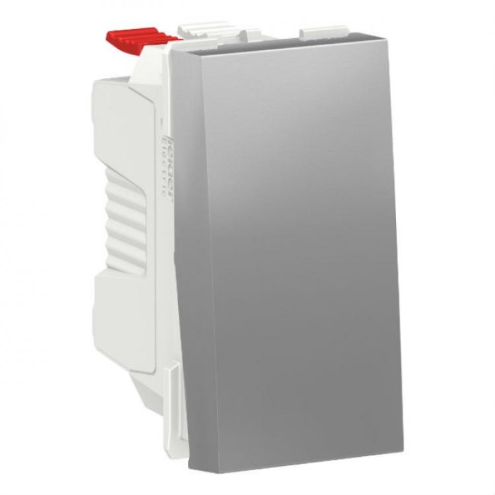 купить купить Выключатель 1-кл 10А 1 м алюминий Unica New Schneider Electric (Шнайдер Электрик)  