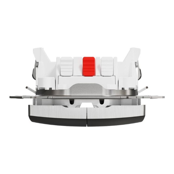 Кнопковий двоклавішний вимикач 10A, матовий, алюміній Sedna Design&amp;Elements Schneider Electric