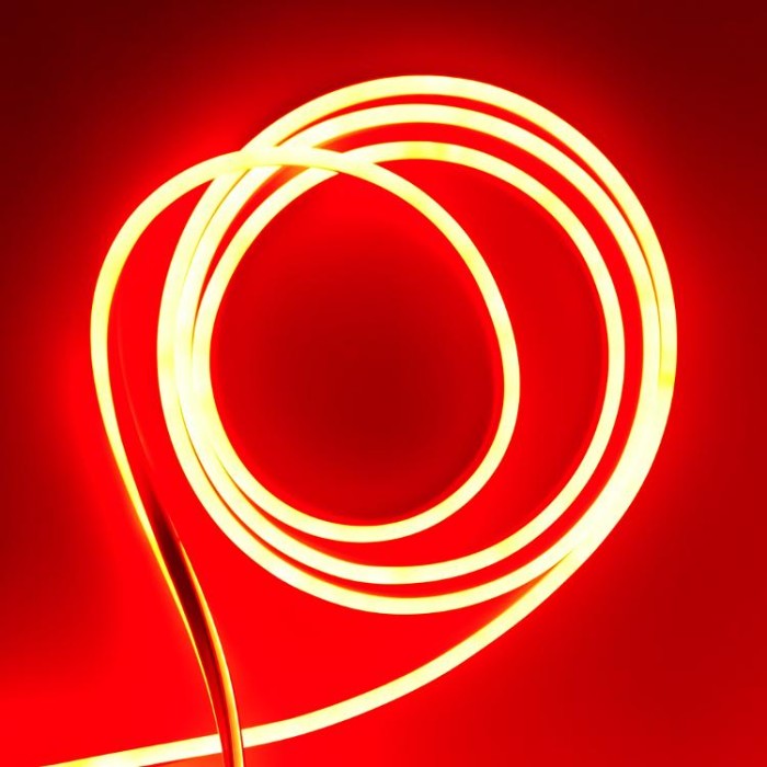 Світлодіодна стрічка NEON light LEBRON L-NS, 8x16мм, SMD 2835, 120LED 7W/m, AC220V, червоний, ІР65,