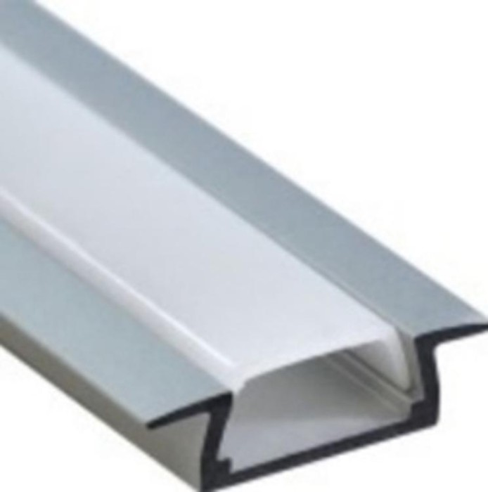 Профіль алюмінієвий LEBRON L-SP світлодіодний вбудований, матова лінза (комплект ) 2 м