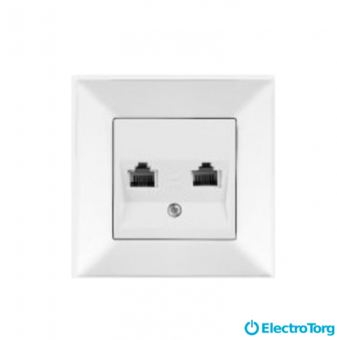 купить купить VI KO MERIDIAN  Розетка комплексная (компьютерная+телефонная) (RJ45-RJ11, Cat5e-Cat3)  