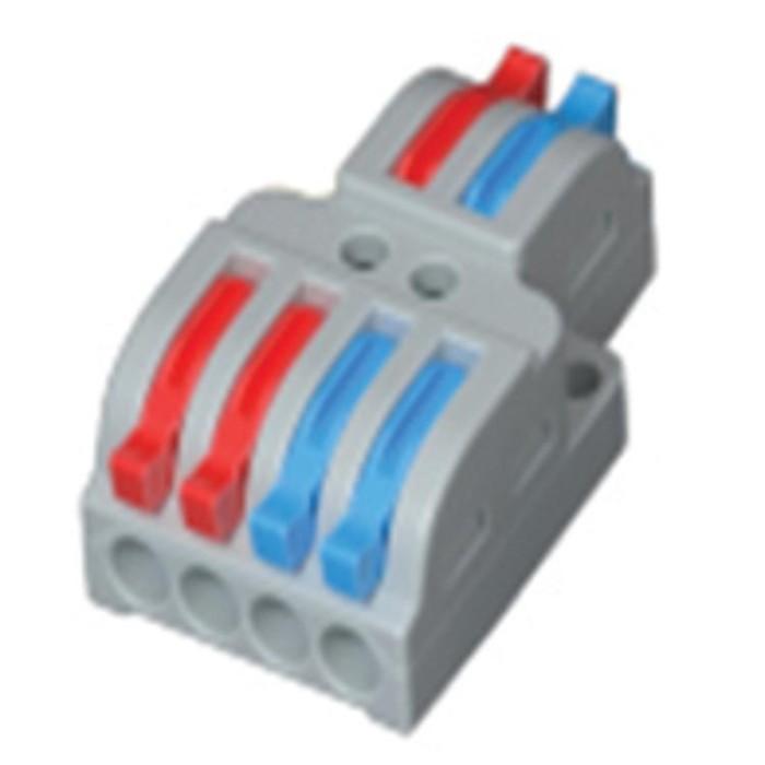 Клема з’єднувальна унів. двостороння 2/4 отвори