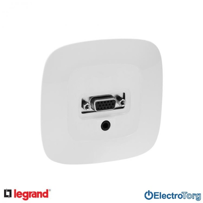 купить купить Розетка HD15-Jack 3,5мм для передачи видеосигнала в сборе Valena ALLURE Legrand  