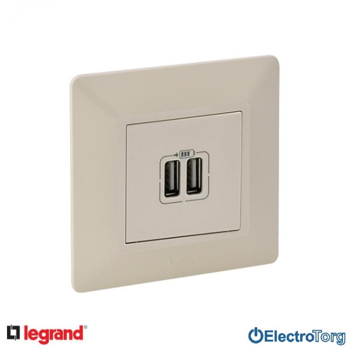 купить купить Розетка USB двойная для зарядки в сборе Valena LIFE Legrand  