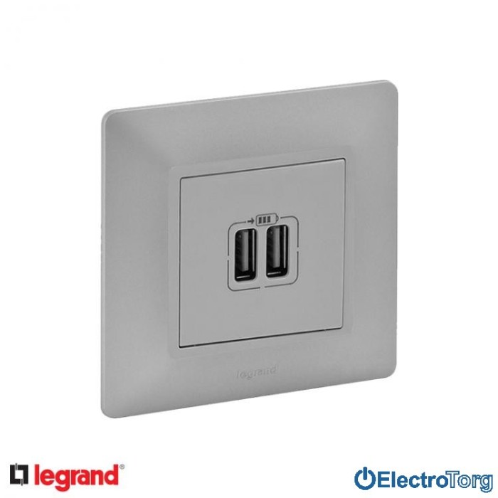 купить купить Розетка USB двойная для зарядки в сборе Valena LIFE Legrand  