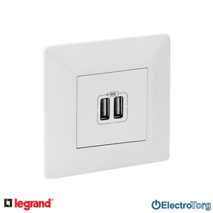 купить купить Розетка USB двойная для зарядки в сборе Valena LIFE Legrand  
