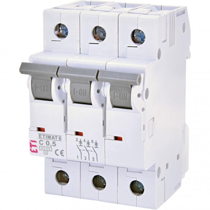 купить купить Автоматичний вимикач ETIMAT 6 3p C 0,5A (6kA) ETI  