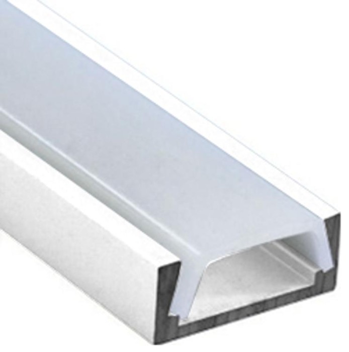 Профіль алюмінієвий (білий) LEBRON L-SP світлодіодний накладний, матова лінза (комплект ) 2 м