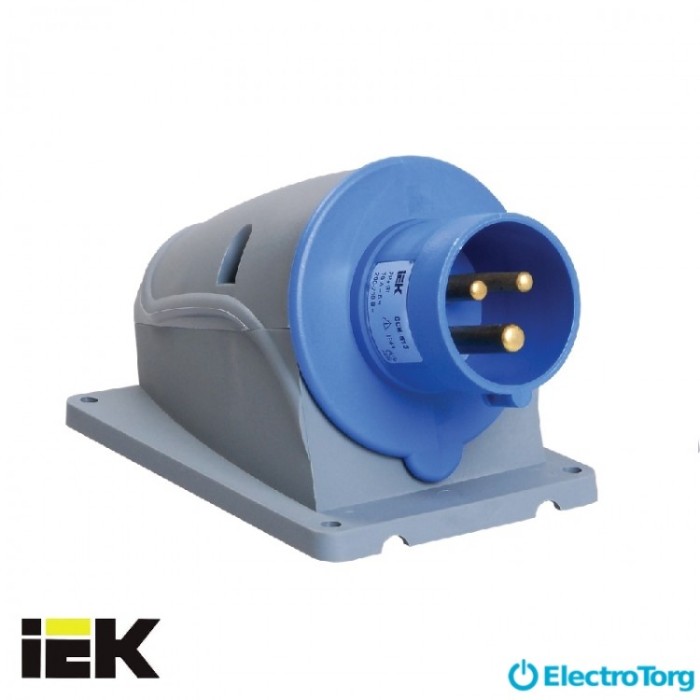 купить купить Вилка стационарная ССИ-513 16А-6ч/200-250В 2Р+РЕ IP44 MAGNUM ИЭК(IEK)  