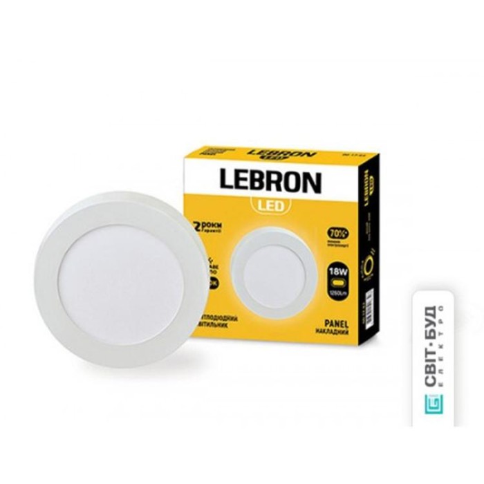 купить купить LED светильник L-PRS-1841 18W накладной O220*36mm 4100K 1260Lm 120 Lebron (Леброн)  