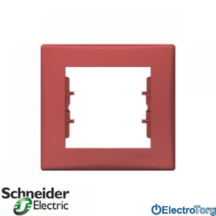 Рамка одинарная красная Sedna Schneider Electric (Шнайдер Электрик)