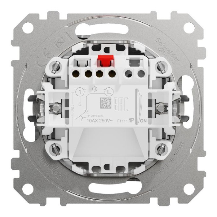 Кнопковий вимикач 10 А, Матовий Алюміній Sedna Elements Schneider Electric