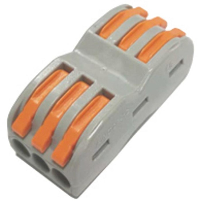 Клема з’єднувальна унів. двостороння 3/3 отвори