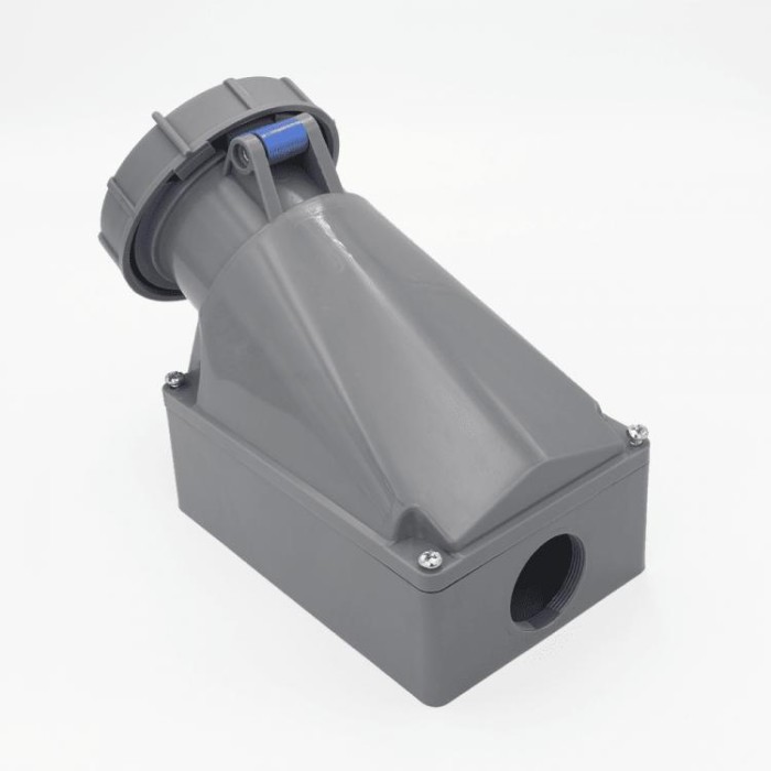 Розетка стаціонарна зовнішня 1332 63А 220В 2Р+Е IP67 Argent TAKEL