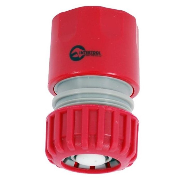 купить купить Коннектор с аквастопом 3/4&quot;для шланга 3/4&quot;INTERTOOL GE-1021  