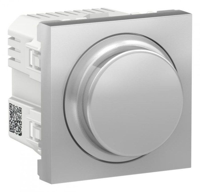 купить купить Wiser диммер поворотный для LED ламп алюминий Unica New Schneider Electric (Шнайдер Электрик)  