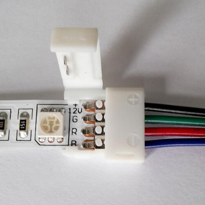купить купить Коннектор для светодиодных лент OEM SC-08-SW-10-4 10mm RGB joint wire (провод-зажим)  