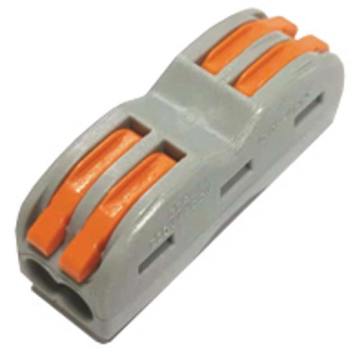 Клема з’єднувальна унів. двостороння 2/2 отвори