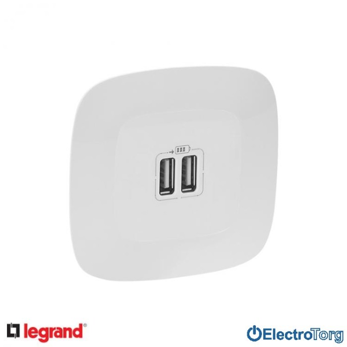 купить купить Розетка USB двойная для зарядки в сборе Valena ALLURE Legrand  