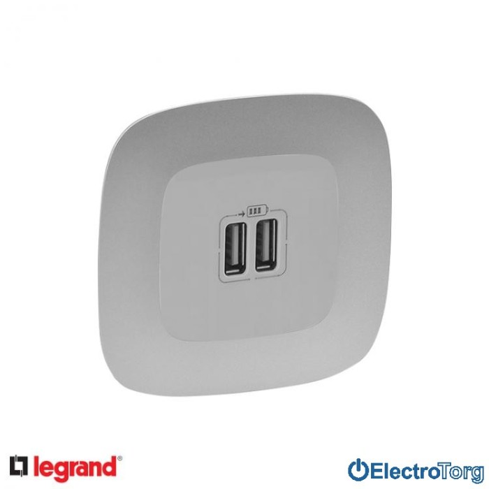 купить купить Розетка USB двойная для зарядки в сборе Valena ALLURE Legrand  
