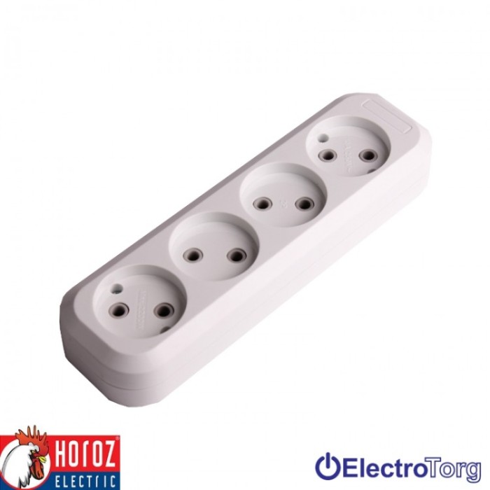 купить купить Колодка четырехместная без заземления Horoz Electric  