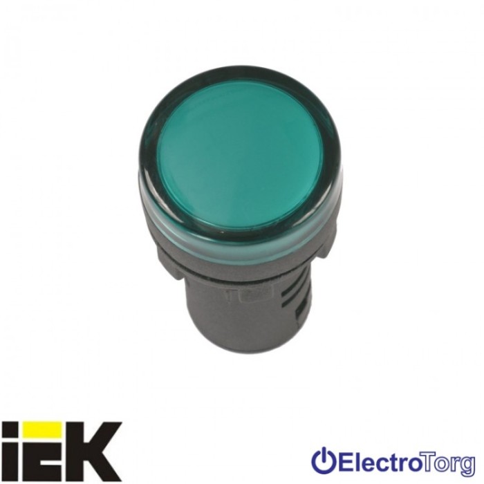купить купить Лампа AD16DS LED-матрица d16мм зеленый 12В AC/DC ИЭК  