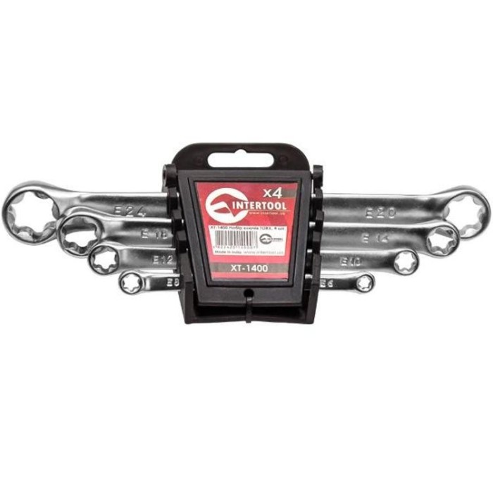 купить купить Набор накидных ключей TORX 4 шт. Т6-Т24 мм INTERTOOL XT-1400  