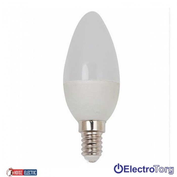 купить купить Лампа светодиодная  SMD LED 3,5W свеча Е14 6400K Horoz Electric                                