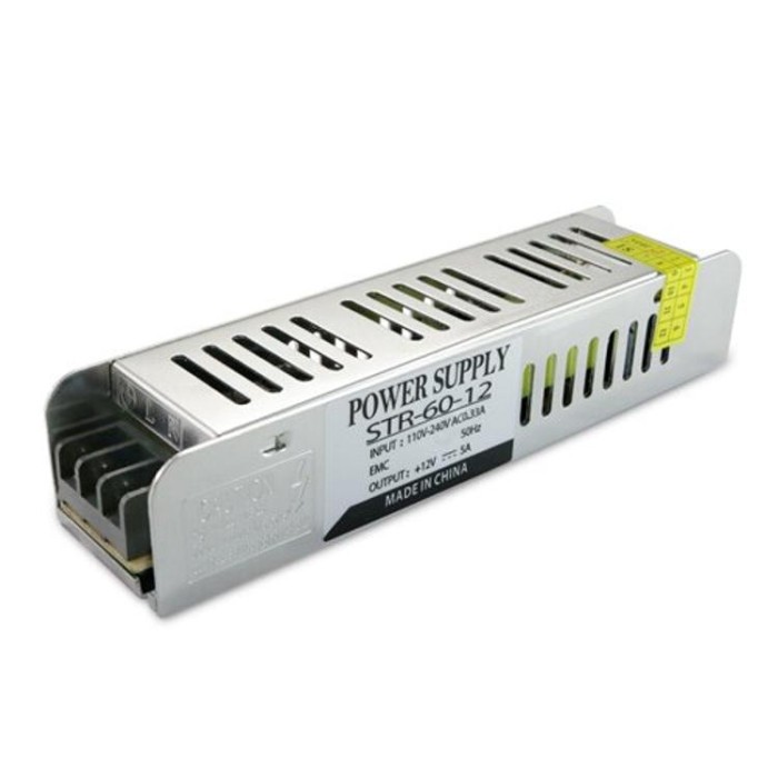 купить купить Блок питания OEM DC12 60W 5А STR-60 узкий  
