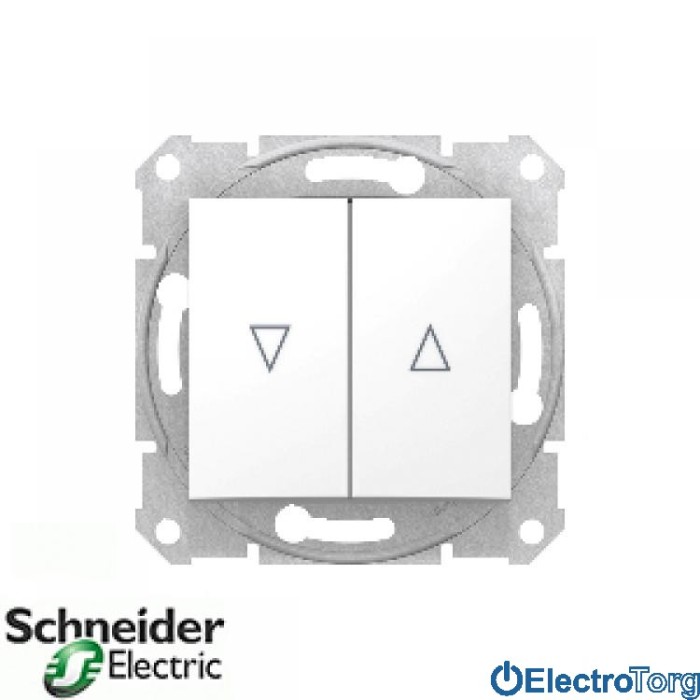 Выключатель для жалюзи с механической блокировкой белый Sedna Schneider Electric (Шнайдер Электрик)