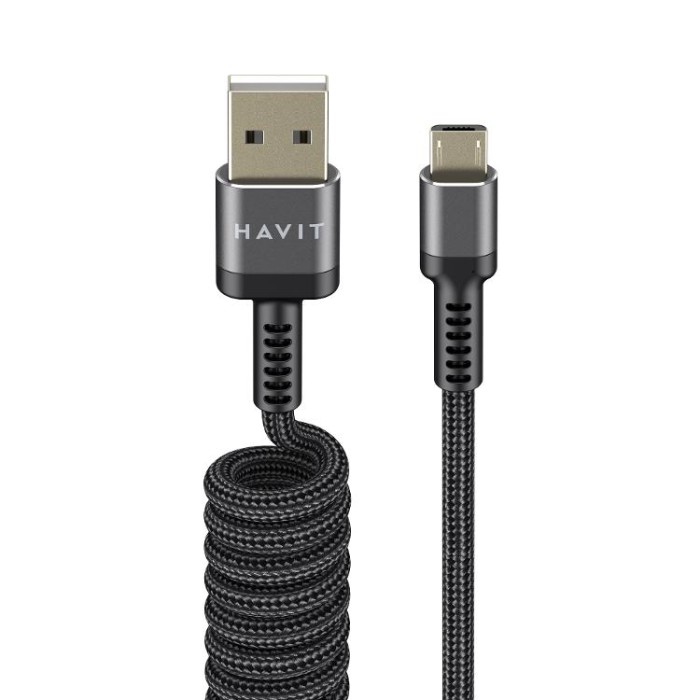 купить купить Кабель спіральний Micro USB HAVIT HV-CB6250 2.4A 1.5м  