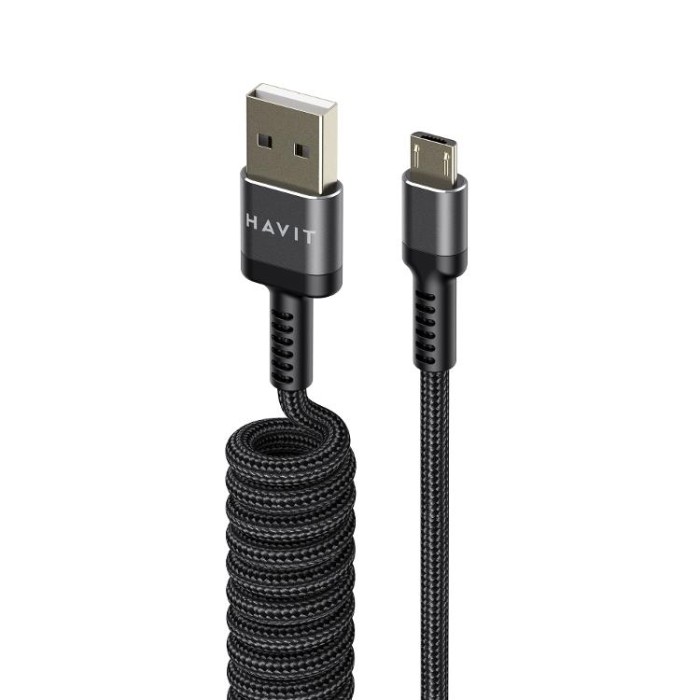 купить купить Кабель спіральний Micro USB HAVIT HV-CB6250 2.4A 1.5м  
