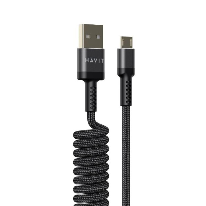 купить купить Кабель спіральний Micro USB HAVIT HV-CB6250 2.4A 1.5м  