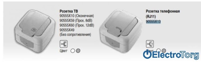 купить купить VI KO PALMIYE Розетка влагозащищенная телефонная (RJ11, Cat 3)  