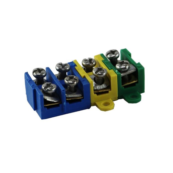 Клемна колодка 4х4 мм2 (2+1+1)  набірна