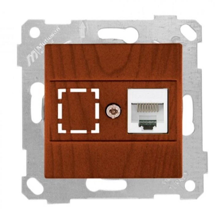 купить купить Розетка компьютерная одноместная 10А 1*RJ45 Cat5e RITA MUTLUSAN вишня  