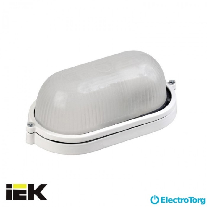 купить купить  Светильник НПП1401 белый/овал 60Вт IP54 ИЭК (IEK)  