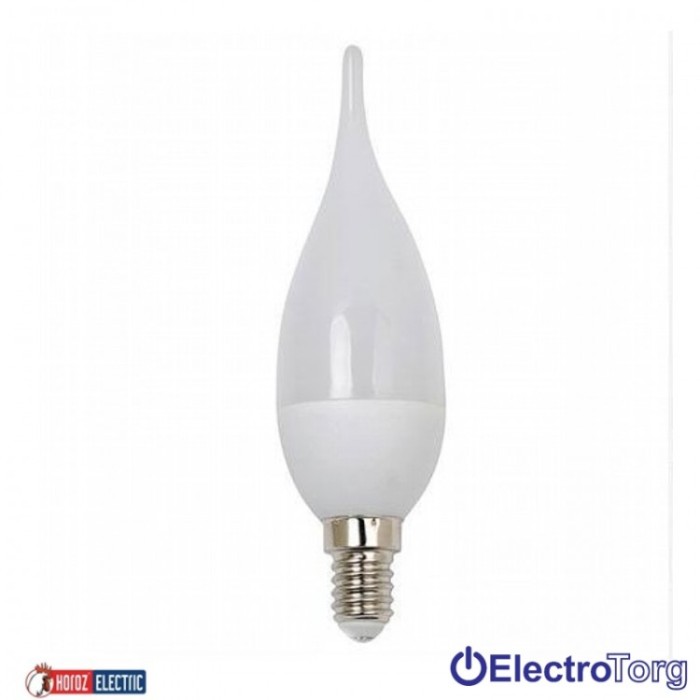 купить купить Лампа светодиодная  SMD LED 3,5W свеча на ветру Е14 6400K Horoz Electric                                