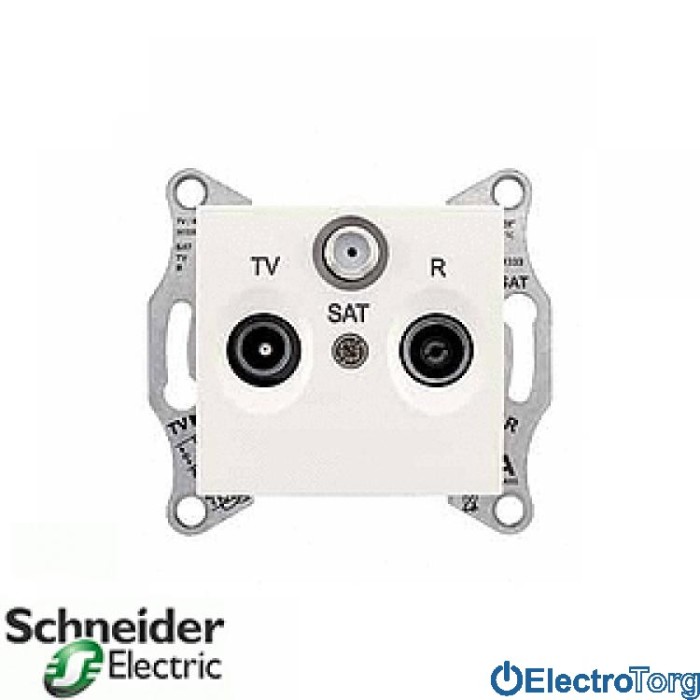 TV/R/SAT розетка проходная 4Дб модуль слоновая кость Sedna Schneider Electric (Шнайдер Электрик)