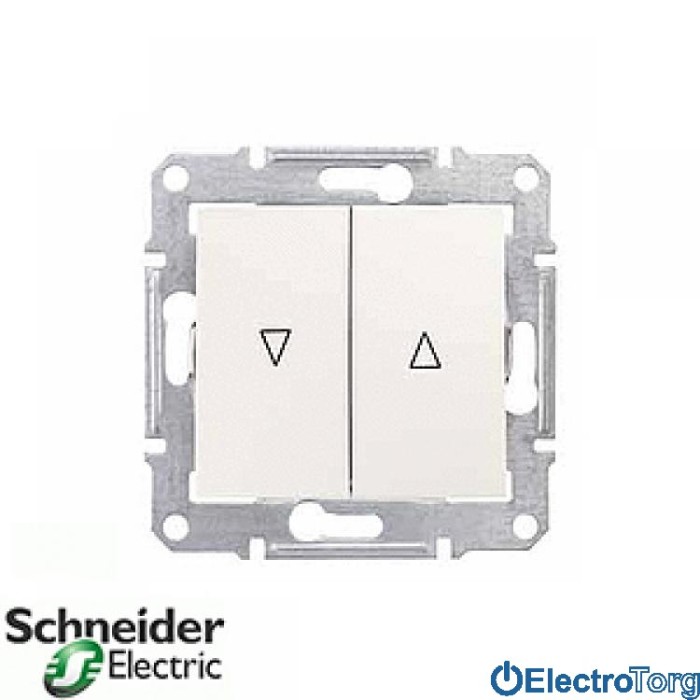 Выключатель для жалюзи с механической блокировкой модуль слоновая кость Sedna Schneider Electric (Шнайдер Электрик)