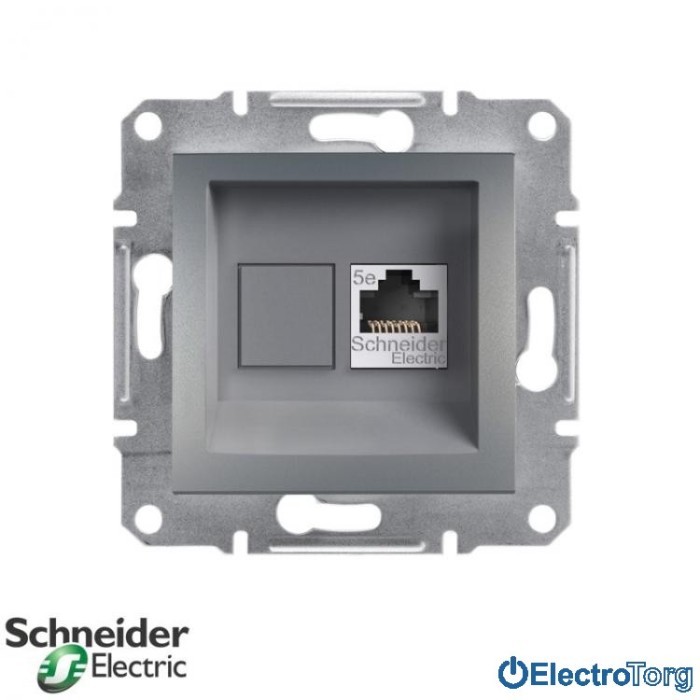 купить купить Розетка RJ45 компьютерная Кат.5e STP одинарная сталь Asfora Schneider Electric (Шнайдер Электрик)  