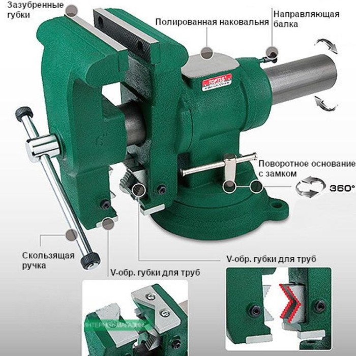 купить купить Тиски многофункциональные поворотные 150мм 6&quot; TOPTUL DJAB0106  