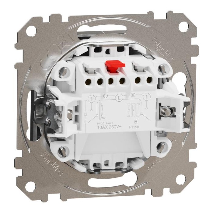 Двоклавішний вимикач Матовий алюміній Sedna Elements Schneider Electric