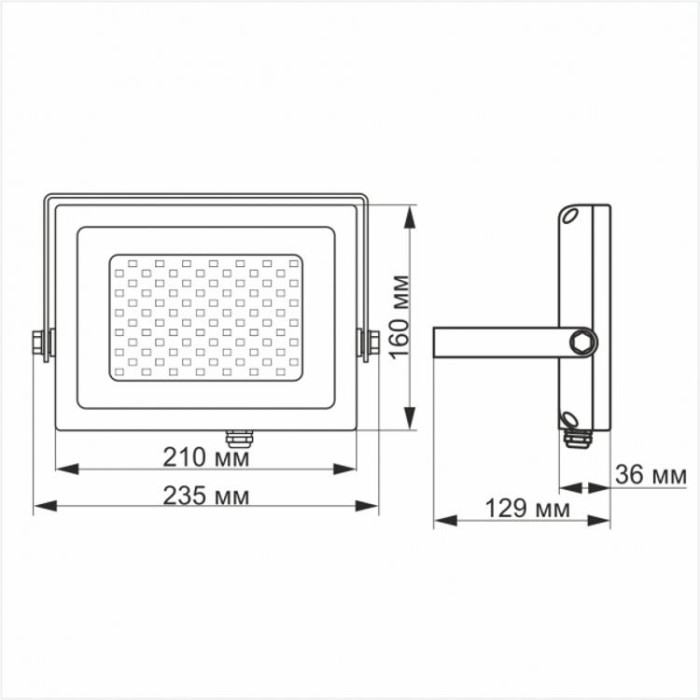 купить купить LED прожектор PREMIUM  50W 5000K Белый VIDEX  