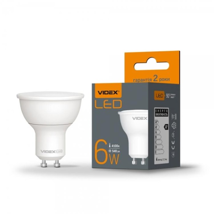 купить купить LED лампа MR16e 6W GU10 4100K VIDEX  