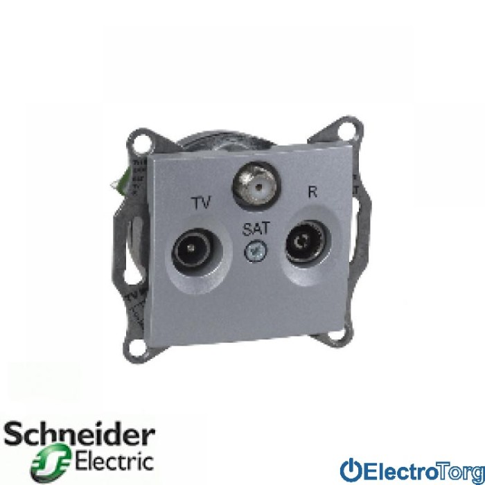 TV/R/SAT розетка проходная 4Дб алюминиевая Sedna Schneider Electric (Шнайдер Электрик)