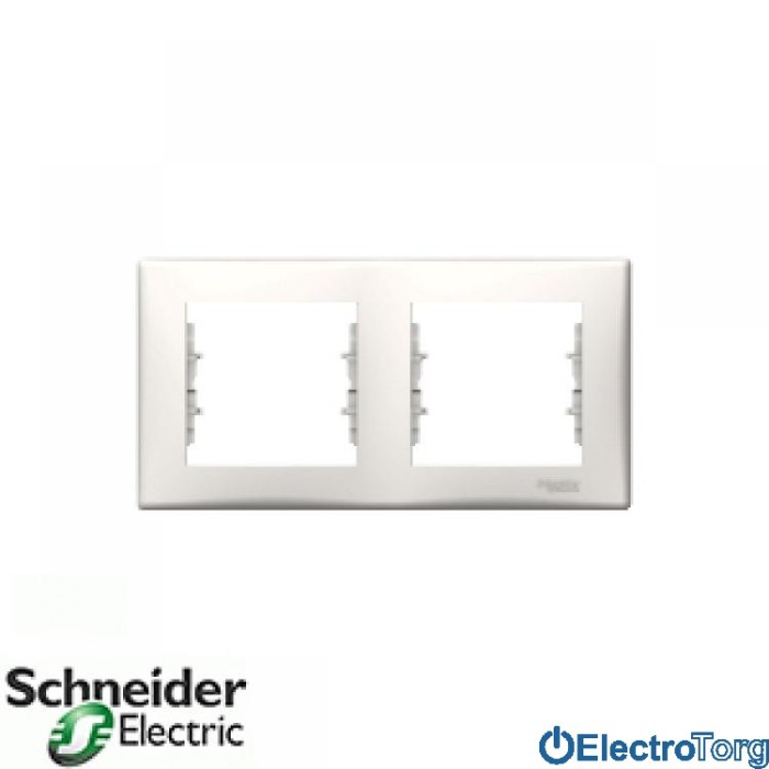 Рамка двойная горизонтальная модуль слоновая кость Sedna Schneider Electric (Шнайдер Электрик)